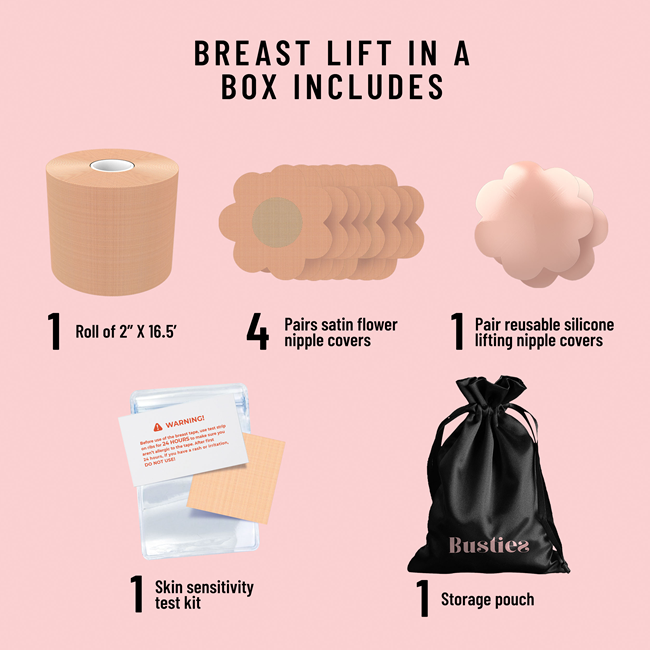 Lift up breast tape with satin nipple covers – Pretty Things™